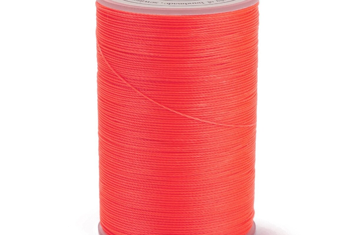 Rola ata cerata rotunda micro macrame, 0,3-0,4mm, rola 160m - portocaliu neon