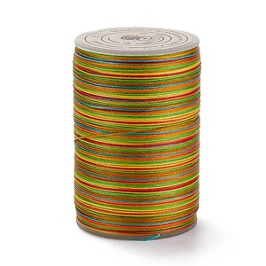 Rola ata cerata rotunda micro macrame, 0,3-0,4mm, rola 160m - multicolor