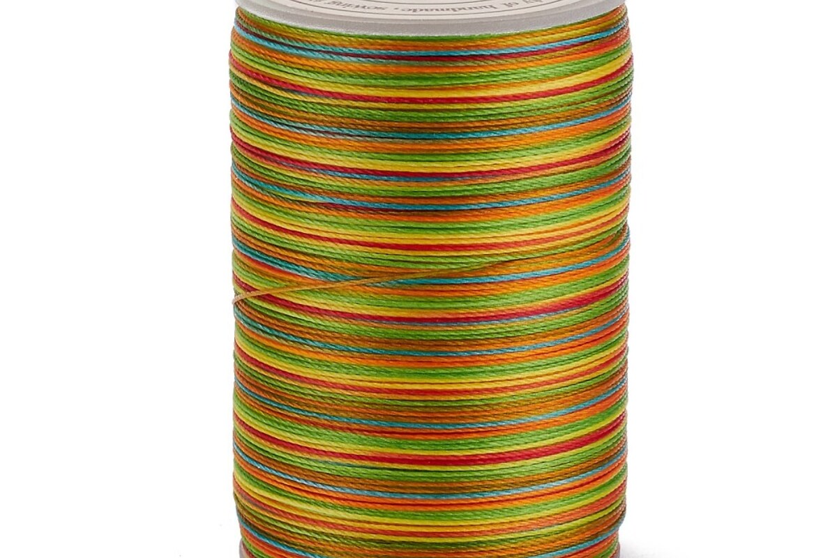 Rola ata cerata rotunda micro macrame, 0,3-0,4mm, rola 160m - multicolor