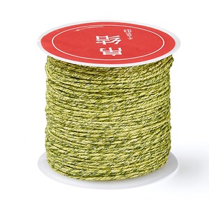 Rola snur metalic impletit in 8 fire, grosime 0,8mm, rola 25m - verde