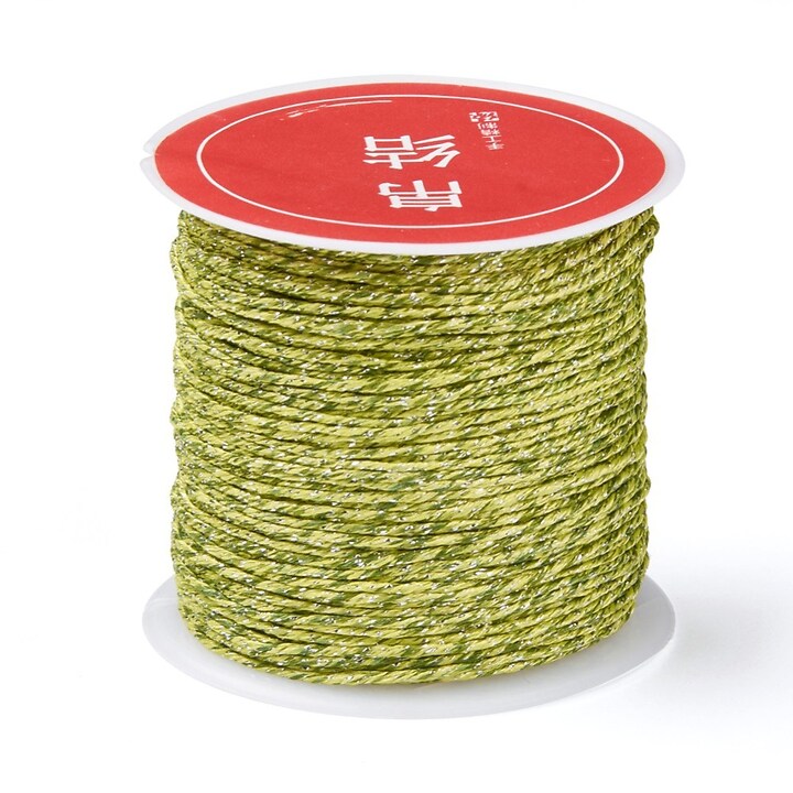 Rola snur metalic impletit in 8 fire, grosime 0,8mm, rola 25m - verde