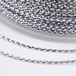 Rola snur metalic argintiu, grosime 0,8mm, rola 100m