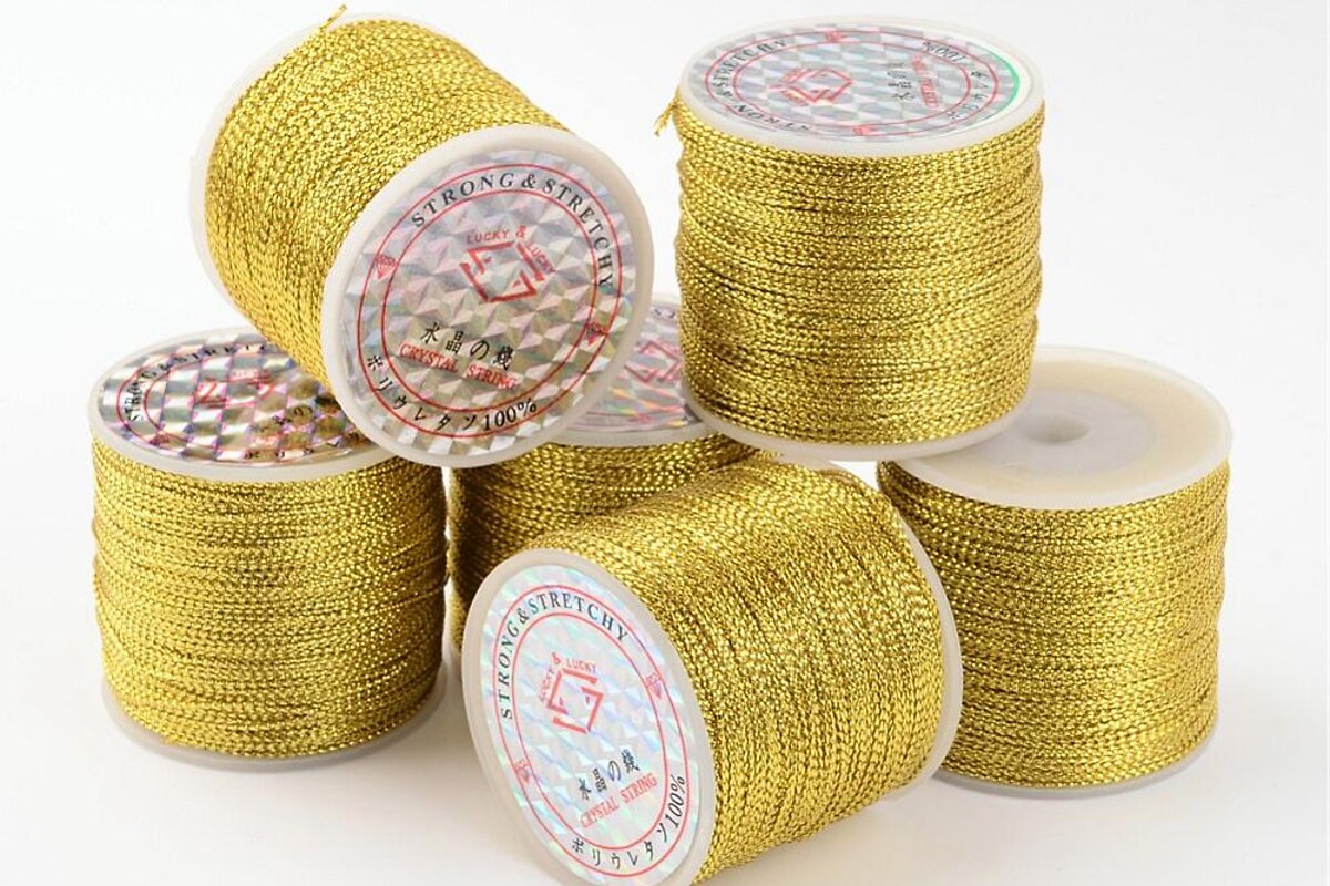 Rola snur metalic auriu, grosime 0,8mm, rola 100m