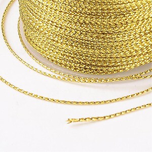 Rola snur metalic auriu, grosime 0,8mm, rola 100m