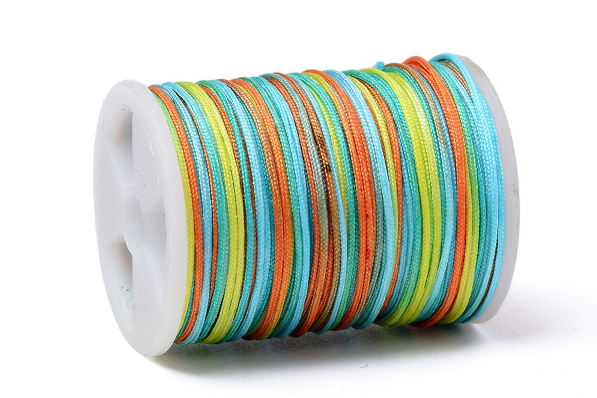 Snur poliester multicolor grosime 0,8mm, rola de 10m - mix colorat