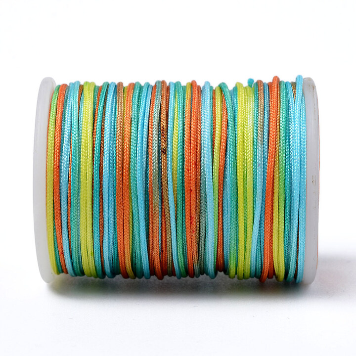 Snur poliester multicolor grosime 0,8mm, rola de 10m - mix colorat