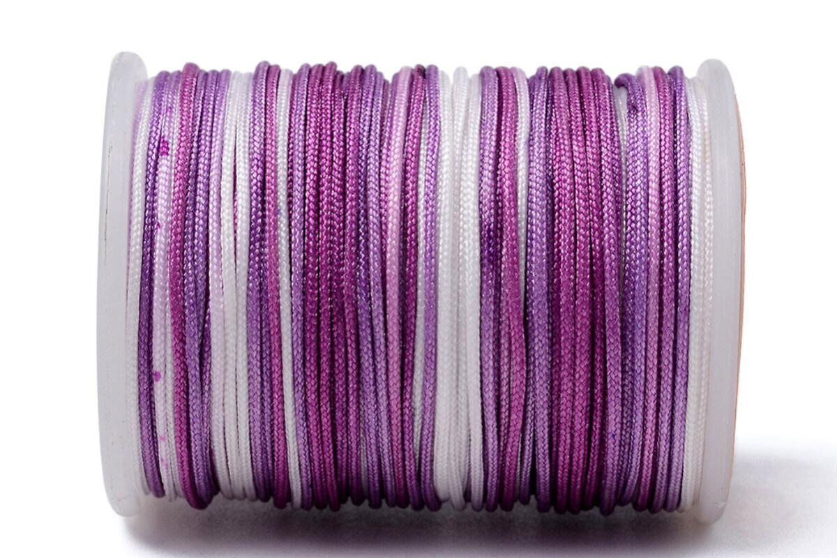 Snur poliester multicolor grosime 0,8mm, rola de 10m - mix lila