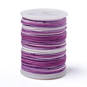 Snur poliester multicolor grosime 0,8mm, rola de 10m - mix lila