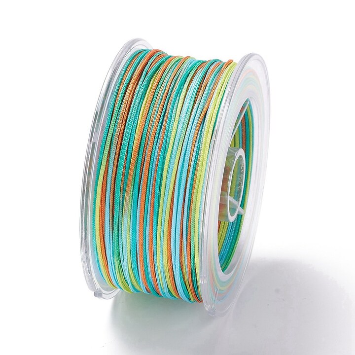 Snur poliester multicolor grosime 0,8mm, rola de 50m - mix pastel