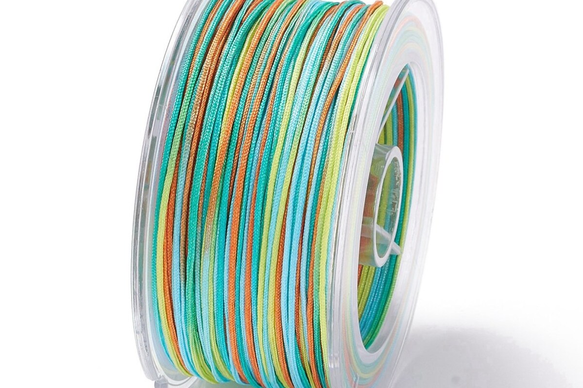 Snur poliester multicolor grosime 0,8mm, rola de 50m - mix pastel