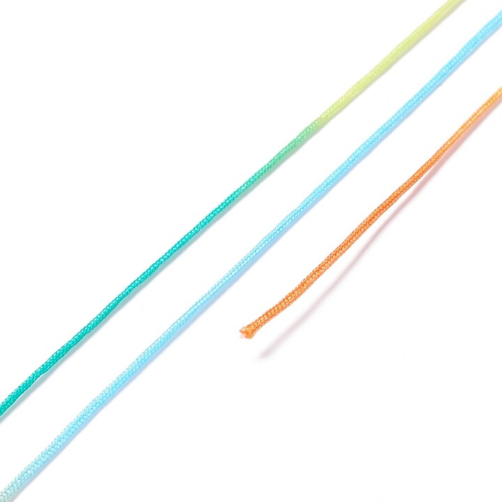 Snur poliester multicolor grosime 0,8mm, rola de 50m - mix pastel