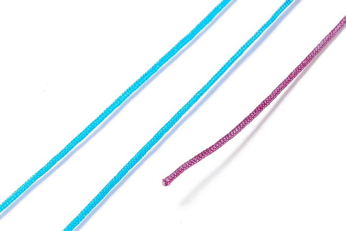 Snur poliester multicolor grosime 0,8mm, rola de 50m - mix albastru si mov