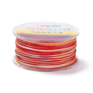 Snur poliester multicolor grosime 0,8mm, rola de 50m - mix rosu