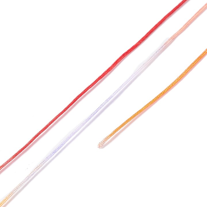 Snur poliester multicolor grosime 0,8mm, rola de 50m - mix rosu