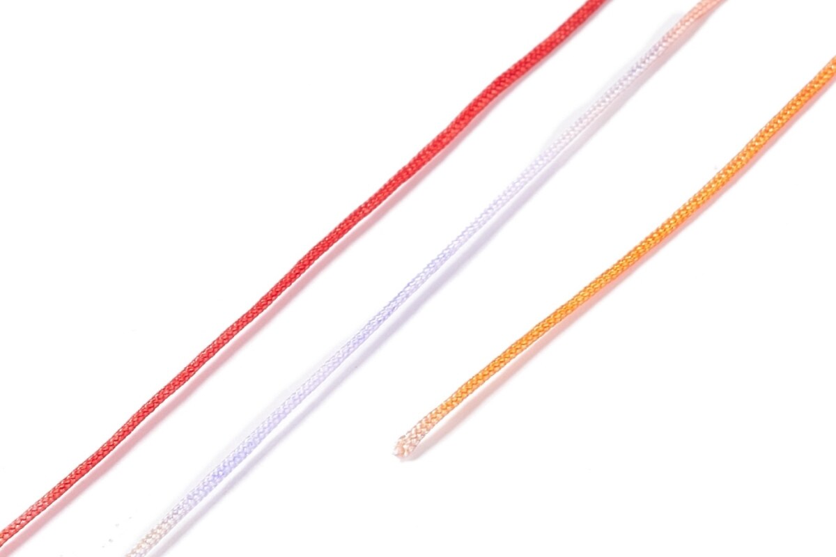 Snur poliester multicolor grosime 0,8mm, rola de 50m - mix rosu