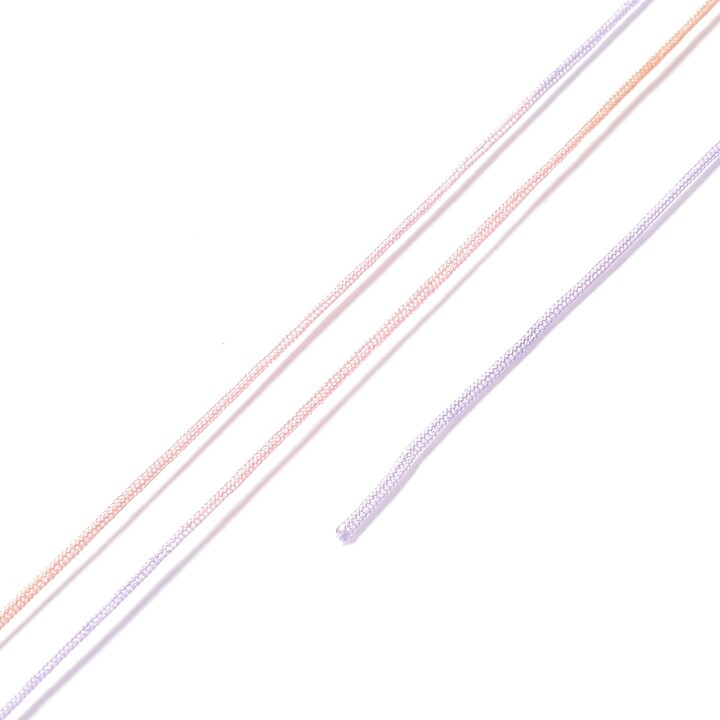 Snur poliester multicolor grosime 1mm, rola de 50m - mix maro pastel