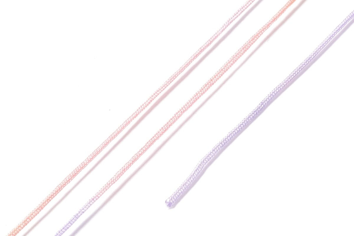 Snur poliester multicolor grosime 1mm, rola de 50m - mix maro pastel