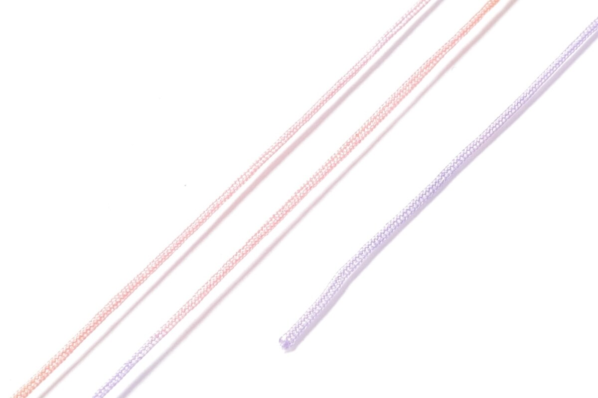 Snur poliester multicolor grosime 1mm, rola de 50m - mix maro pastel