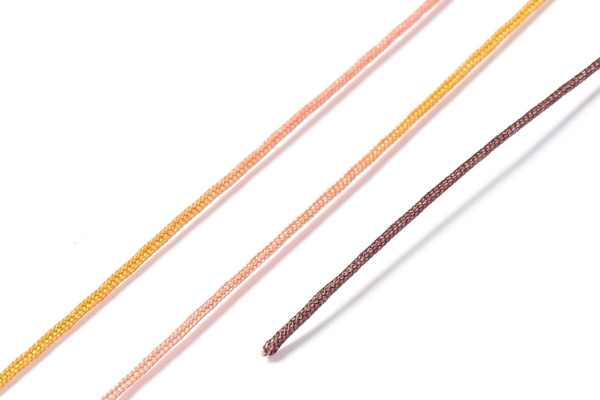 Snur poliester multicolor grosime 1mm, rola de 50m - mix maro