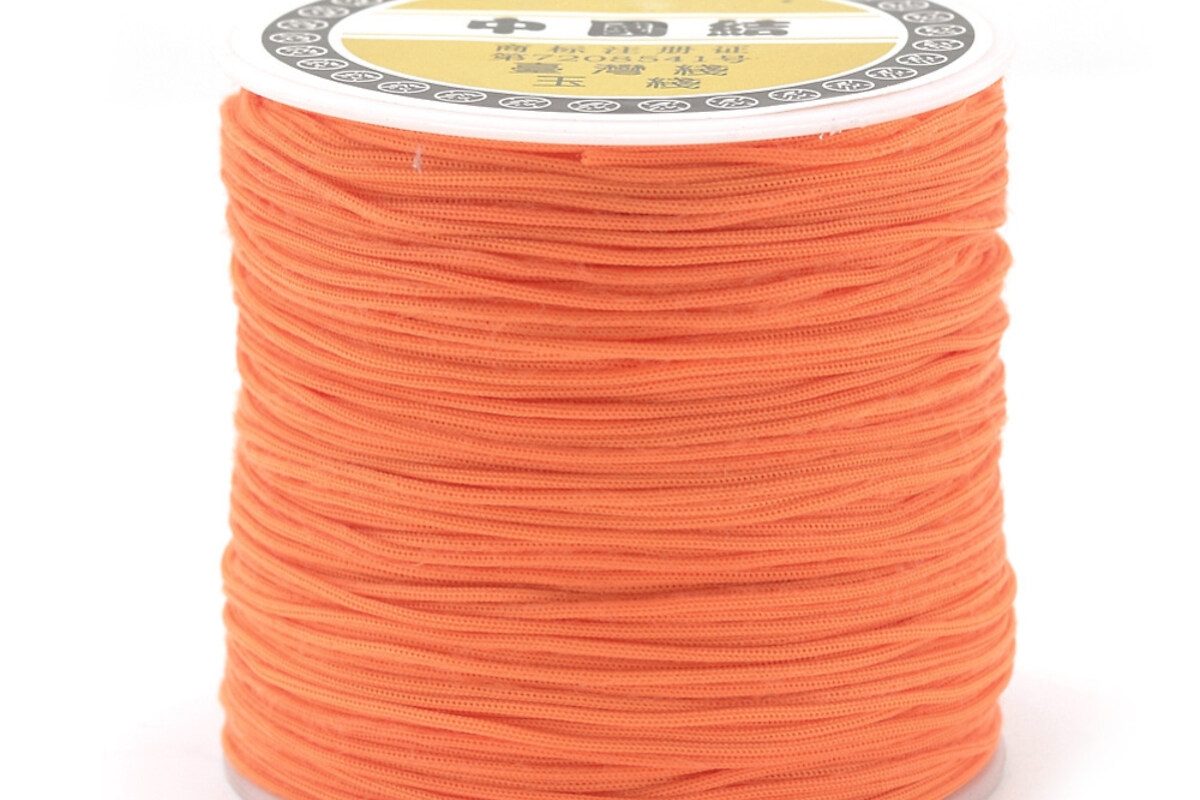 Snur poliester grosime 0,8mm, rola de 120m - portocaliu neon
