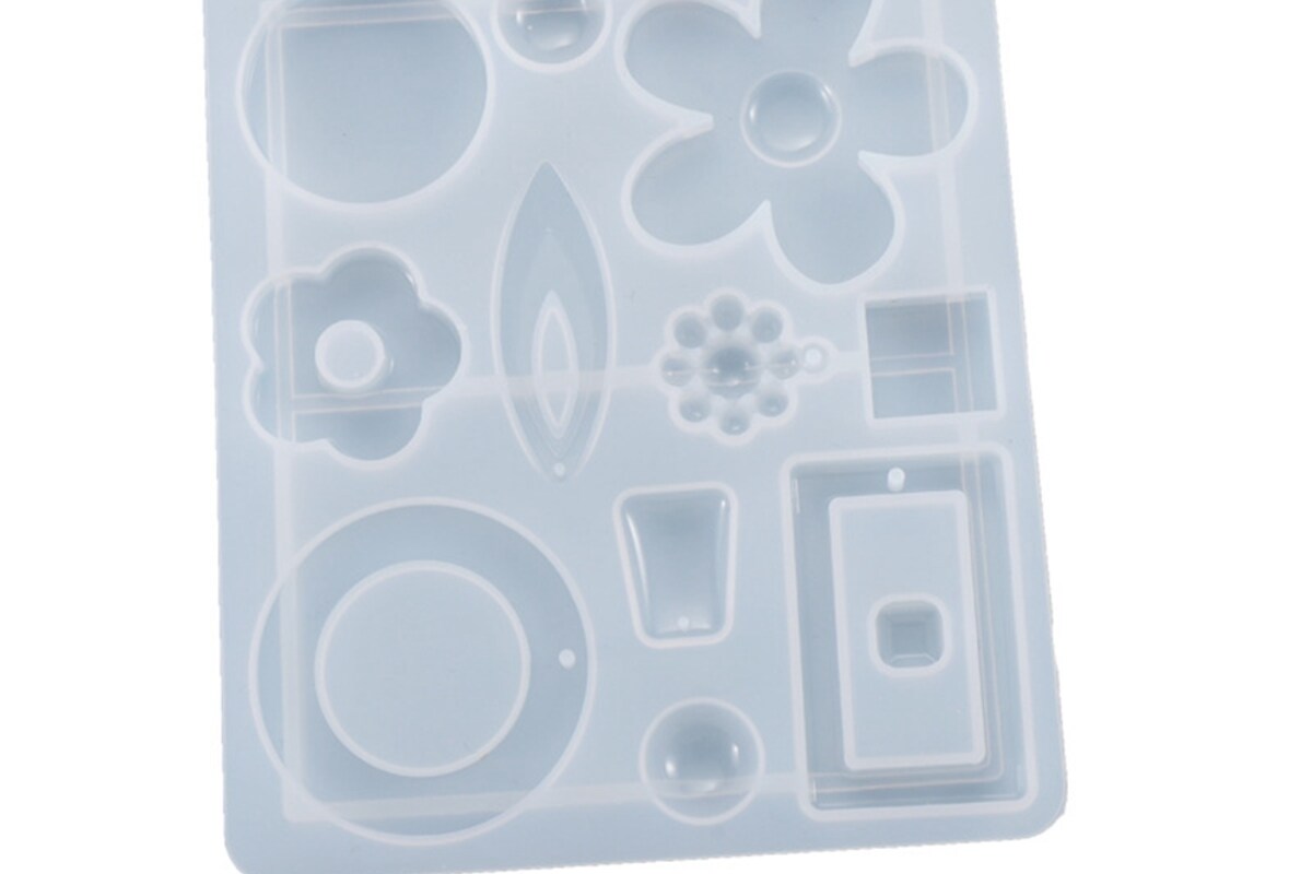 Matrita din silicon pentru cercei din rasina 117x99x7mm