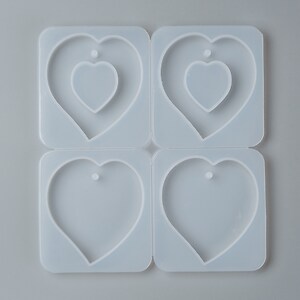 Matrita mare din silicon pentru pandantive din rasina inima 165x151x10mm