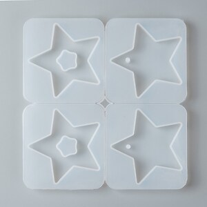 Matrita mare din silicon pentru pandantive din rasina stea 164x158x10mm