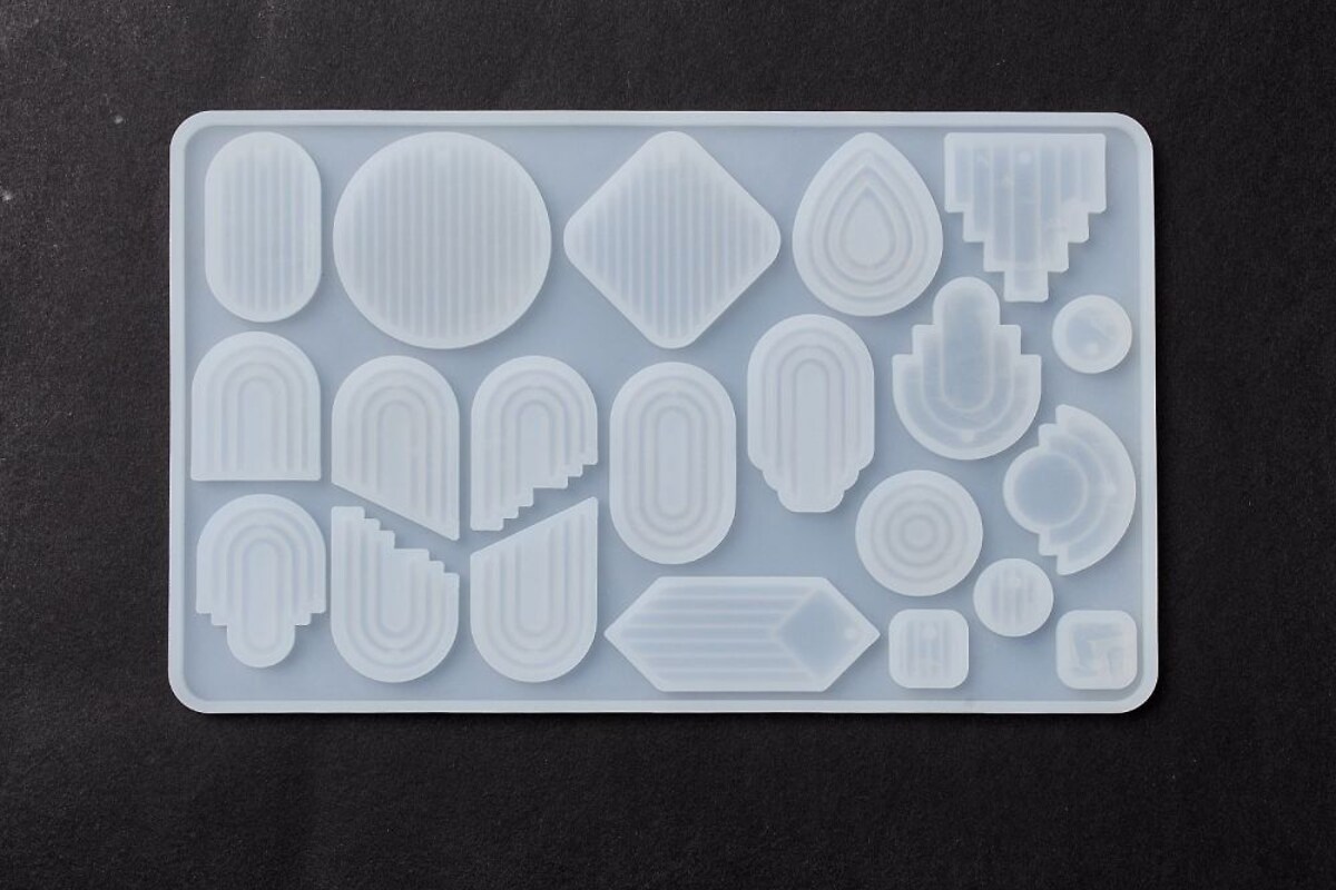 Matrita din silicon pentru cercei din rasina 102x165x4mm