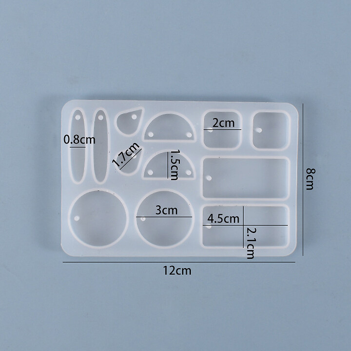 Matrita din silicon pentru cercei din rasina 120x80x5mm
