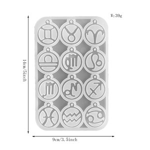 Matrita din silicon pentru pandantive din rasina zodii 140x90mm