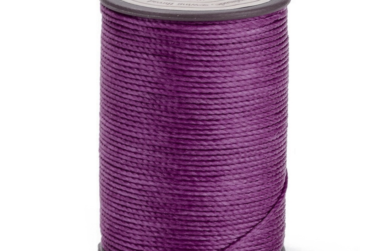 Rola ata cerata rotunda rasucita micro macrame 0,8mm, rola aprox. 50m - violet