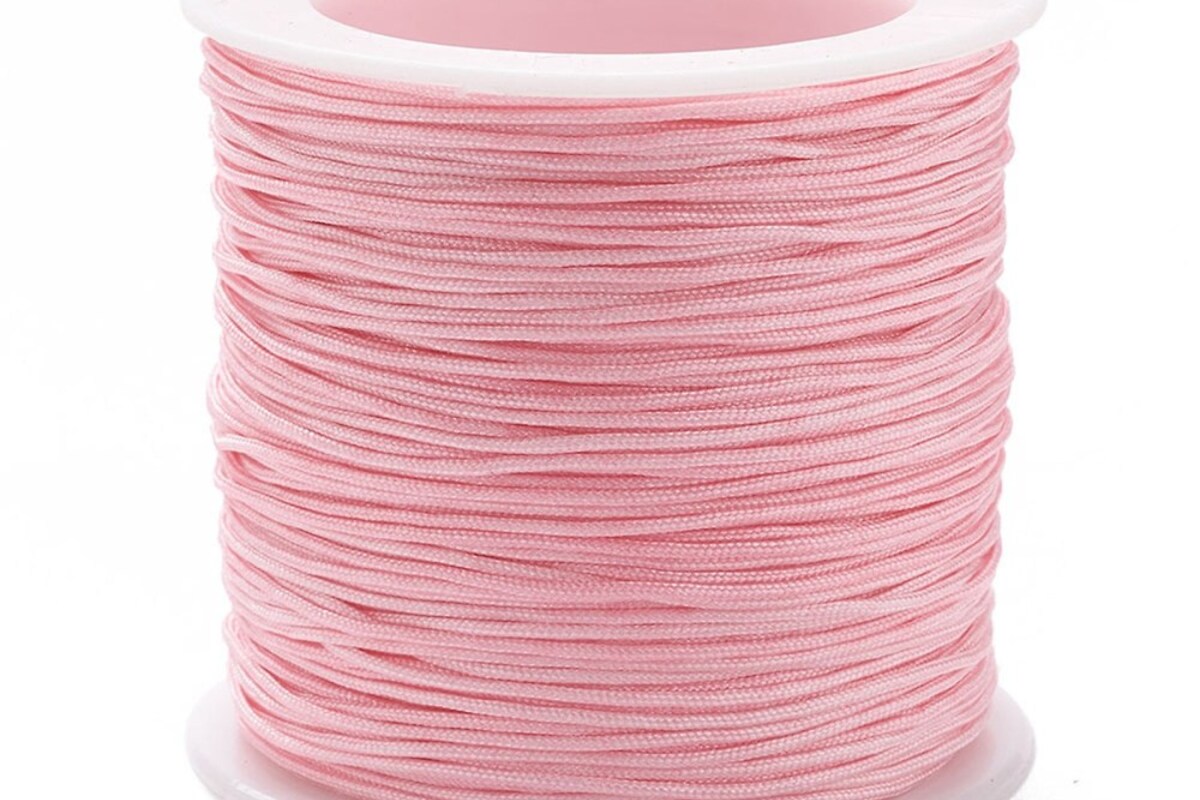 Snur nylon grosime 1mm, rola 90m - roz