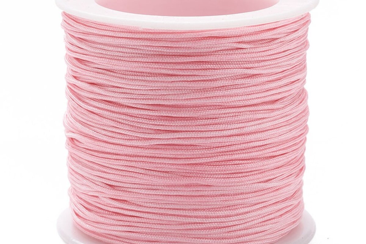 Snur nylon grosime 1mm, rola 90m - roz