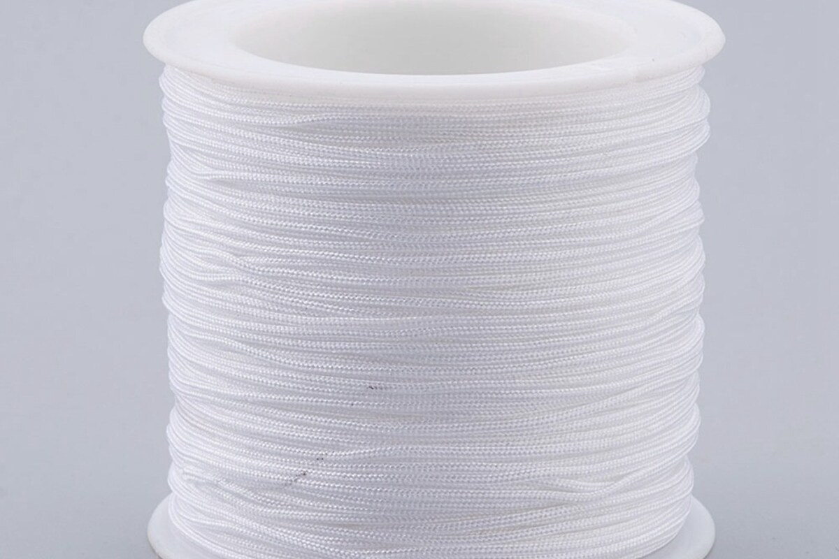 Snur nylon grosime 1mm, rola 90m - alb