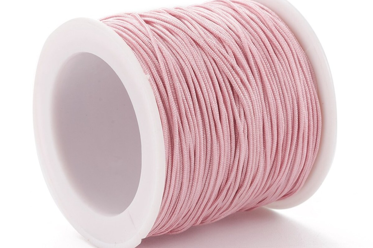 Snur nylon grosime 1mm, rola 90m - roz perlat