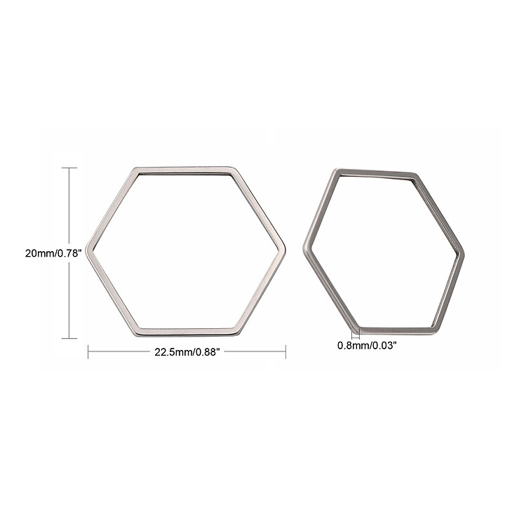 Link de legatura otel inoxidabil 304 hexagon 20x22,5x0,8mm