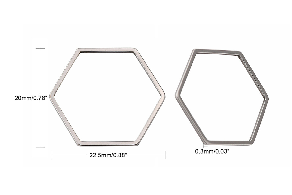 Link de legatura otel inoxidabil 304 hexagon 20x22,5x0,8mm