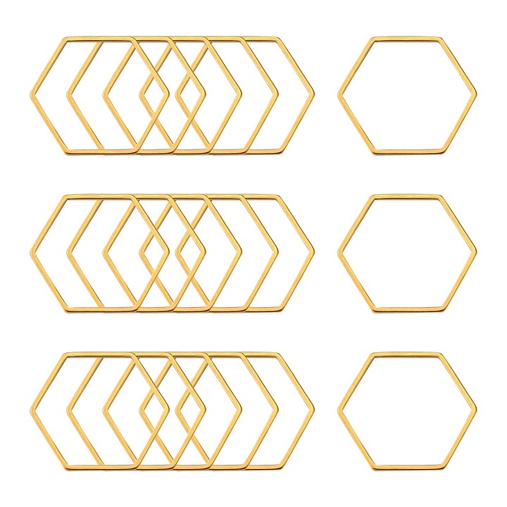 Link de legatura otel inoxidabil auriu 304 hexagon 20x22,5x0,8mm