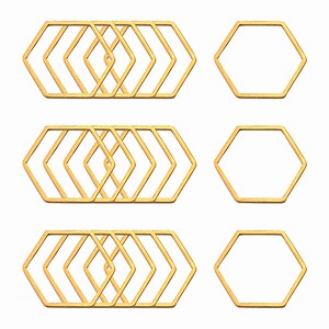 Link de legatura otel inoxidabil auriu 304 hexagon 16x18x0,8mm