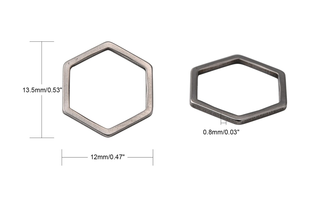 Link de legatura otel inoxidabil 304 hexagon 13,5x12x0,8mm