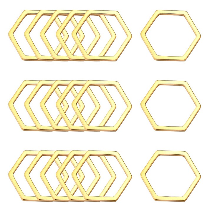 Link de legatura otel inoxidabil auriu 304 hexagon 13,5x12x0,8mm