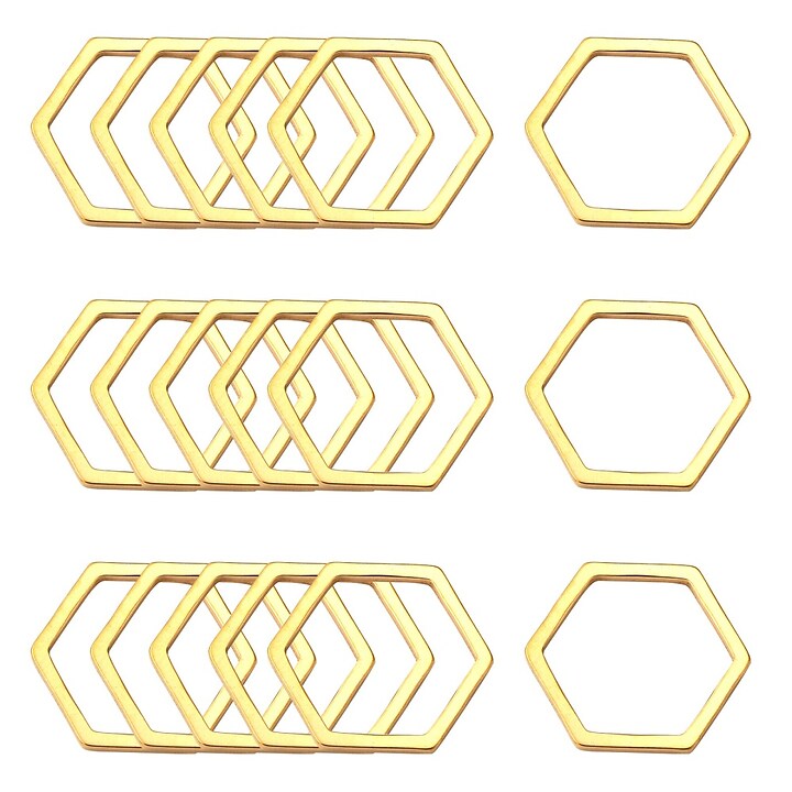 Link de legatura otel inoxidabil auriu 304 hexagon 13,5x12x0,8mm