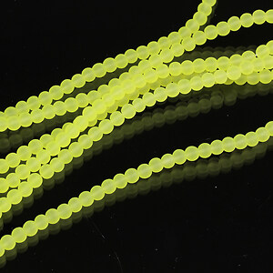 Sirag margele de sticla frosted (mat) sfere 4mm - verde lime