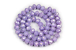 Margele cristal cu efect crackle rondele 8x10mm (sirag) - mov