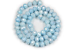 Margele cristal cu efect crackle rondele 8x10mm (sirag) - bleu