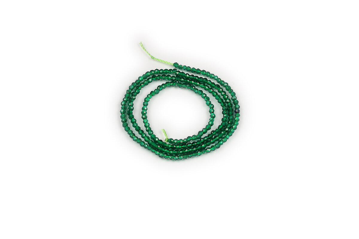 Sirag cristale rotunde 2mm - verde smarald