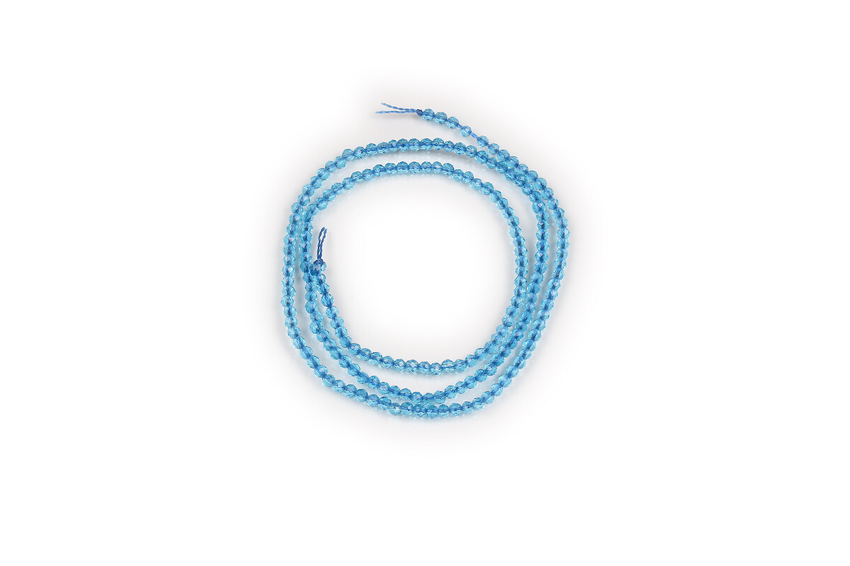 Margele cristal rotund 2mm (sirag) - albastru deschis
