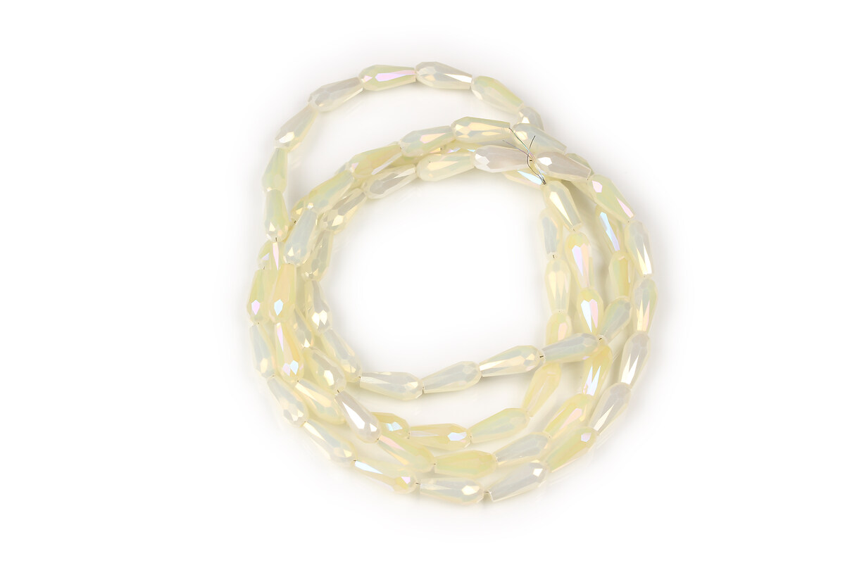 Sirag cristale electroplacate lacrima 9-10x4mm - ivory