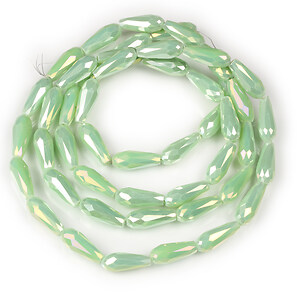 Sirag cristale electroplacate lacrima 15x6mm - verde