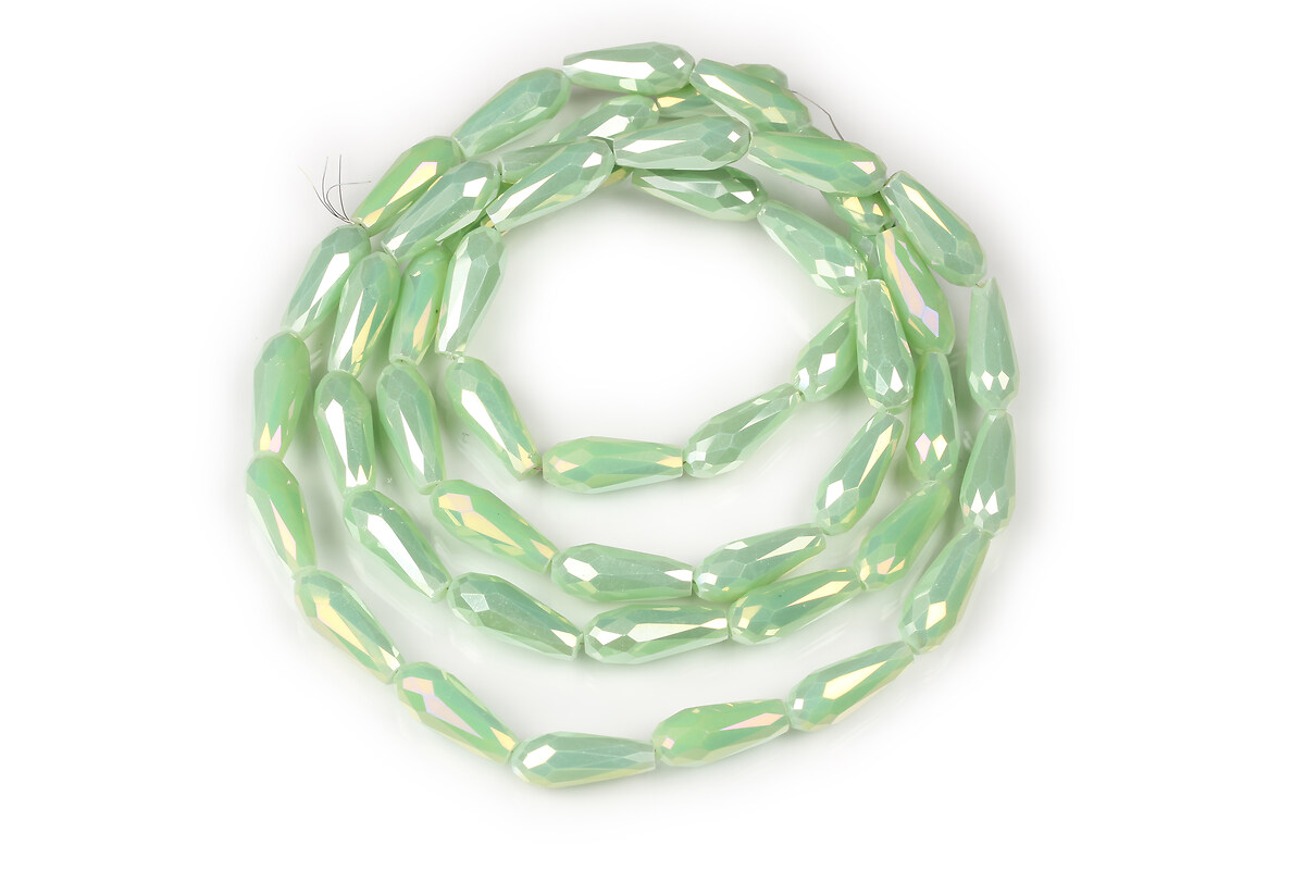 Sirag cristale electroplacate lacrima 15x6mm - verde